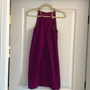 Trina Turk Dress Fuschia W/Gold Straps NWT Size 2